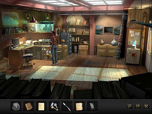 So use the key to open the closed desk drawer on the left and examine its contents - Make a call - Chapter 1 - Berlin, - Secret Files 3: The Archimedes Code - Game Guide and Walkthrough