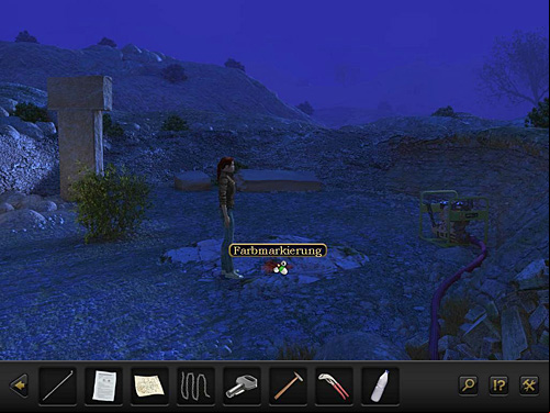 Visit subsequent sectors looking for red markings on the rocky ground - you'll find it in the sector D - Get to Emre - Chapter 2 - Göbekli Tepe, Turkey - Secret Files 3: The Archimedes Code - Game Guide and Walkthrough