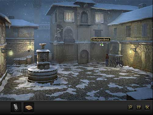 Climb up the cart and get to the wooden platform on the right side of the building - Get the sword - Chapter 3 - Florence, Italy - Secret Files 3: The Archimedes Code - Game Guide and Walkthrough