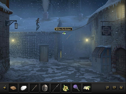 Now cut the clothes line hanging on the right with the sword (you can also use salt on it) - Disable guards - Chapter 3 - Florence, Italy - Secret Files 3: The Archimedes Code - Game Guide and Walkthrough