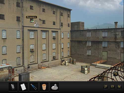 Once inside the cell, look again through the window - Get to the adjacent building - Chapter 5 - Alcatraz, USA - Secret Files 3: The Archimedes Code - Game Guide and Walkthrough