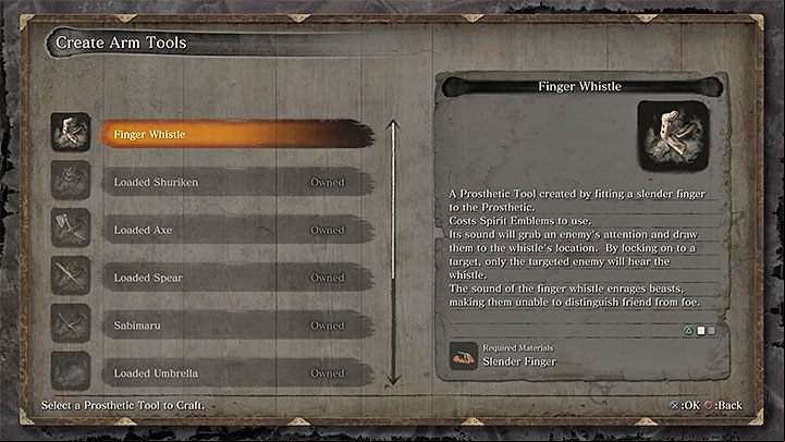 Go back to the Dilapidated Temple and visit the Sculptor - Finger Whistle | Prosthetic Tools in Sekiro Shadows Die Twice - Prosthetic Tools - Sekiro Guide and Walkthrough