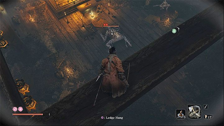 This path leading downwards is on the right side of the path leading to the Temples main buildings - Senpou Temple | Sekiro Shadows Die Twice Walkthrough - Main story - Sekiro Guide and Walkthrough