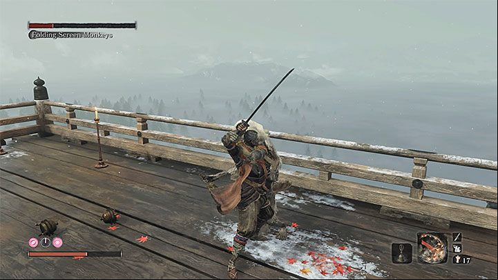 The invisible monkey is the easiest to kill - Senpou Temple | Sekiro Shadows Die Twice Walkthrough - Main story - Sekiro Guide and Walkthrough