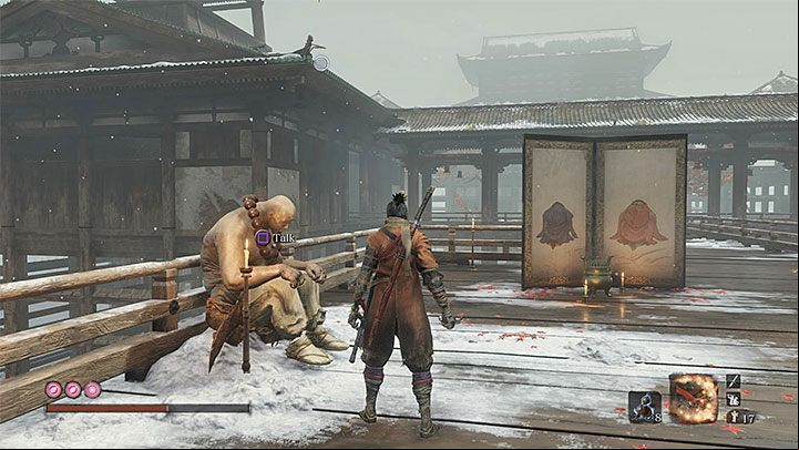 Now you can return to the Inner Sanctum and go through the pillar of light to find yourself again in the Halls of Illusion, where you previously killed monkeys - Senpou Temple | Sekiro Shadows Die Twice Walkthrough - Main story - Sekiro Guide and Walkthrough