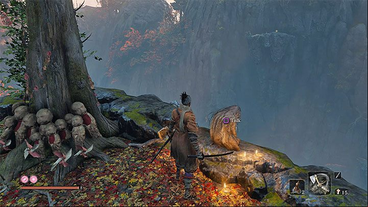 The old woman can be found on the way to the sculptor idol Shugendo, ing through the first large building with monks - Senpou Temple | Sekiro Shadows Die Twice Walkthrough - Main story - Sekiro Guide and Walkthrough