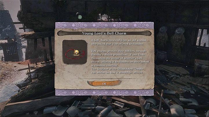 During the conversation, you will receive the Young Lords Bell Charm - How to unlock Hirata Estates in Sekiro Shadows Die Twice? - FAQ - Sekiro Guide and Walkthrough