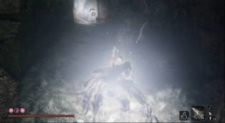 One of the roads to the boss leads from the Hidden forest; on the way you will meet two ghosts. - Shichimen Warrior #1 | Sekiro Shadows Die Twice Boss Fight - Bosses - Sekiro Guide and Walkthrough