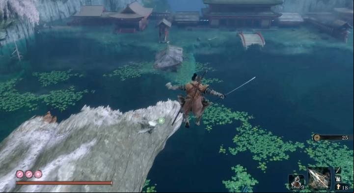 Jump into the lake and dive to its bottom in the middle - Headless (underwater) #3 | Sekiro Shadows Die Twice Boss Fight - Bosses - Sekiro Guide and Walkthrough