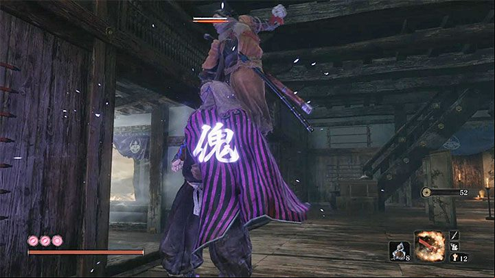 Start to crawl up in stealth even before entering the hall with the boss - Lonely Shadow Vilehand | Sekiro Shadows Die Twice Boss Fight - Bosses - Sekiro Guide and Walkthrough