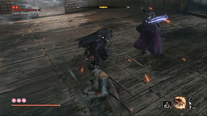 The opponent who is under the influence of mind control begins to fight on the side of the hero - Lonely Shadow Vilehand | Sekiro Shadows Die Twice Boss Fight - Bosses - Sekiro Guide and Walkthrough