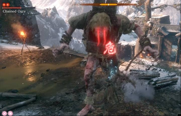 The Ogres grab attack can kill you if your character doesnt have a lot of health. - Chained Ogre | Sekiro Shadows Die Twice Boss Fight - Bosses - Sekiro Guide and Walkthrough