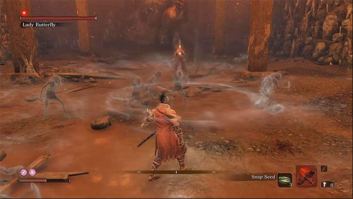 Lady Butterfly gets two new abilities - Lady Butterfly | Sekiro Shadows Die Twice Boss Fight - Bosses - Sekiro Guide and Walkthrough