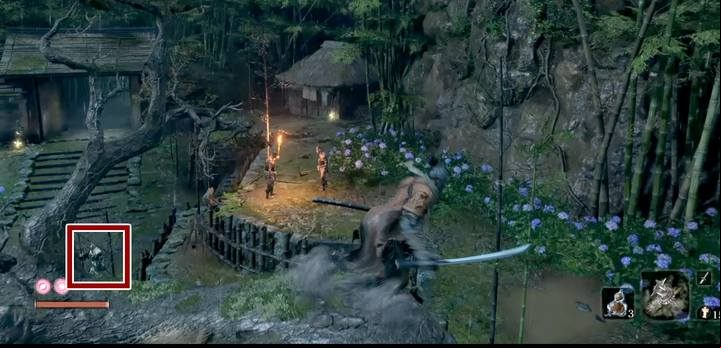 The boss is right behind the bridge - Shinobi Hunter Enshin of Misen | Sekiro Shadows Die Twice Boss Fight - Bosses - Sekiro Guide and Walkthrough