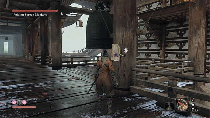 Monkey has a great hearing, thanks to which it can be warned if someone approaches even in stealth mode - How to find and kill Folding Screen Monkeys in Sekiro? - FAQ - Sekiro Guide and Walkthrough
