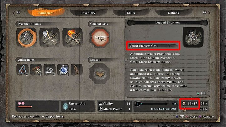 The gadgets installed on the heros prosthesis can help you eliminate opponents, but their use is not unlimited, unfortunately - Starting Tips for Sekiro Shadows Die Twice - Basics - Sekiro Guide and Walkthrough