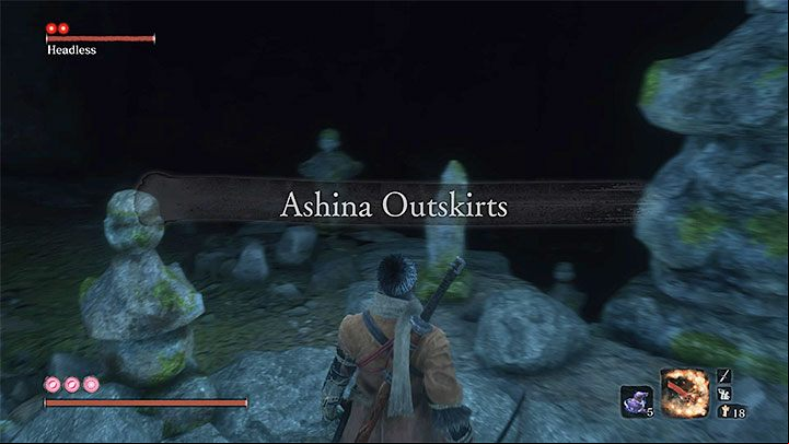 Go through the cave, and you will go back to Ashina Outskirts - Headless #2 | Sekiro Shadows Die Twice Boss Fight - Bosses - Sekiro Guide and Walkthrough