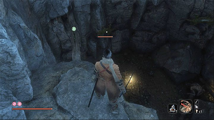 In the caves, turn right twice and use the grappling hook a few times - Prayer Beads | Unique items in Sekiro Shadows Die Twice - Unique items - Sekiro Guide and Walkthrough
