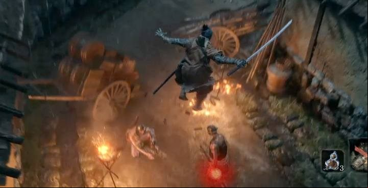 Stealth kills can be performed from various positions - when you are behind an enemy, from behind a wall, by hanging down or jumping. - Stealth gameplay in Sekiro Shadows Die Twice - Basics - Sekiro Guide and Walkthrough