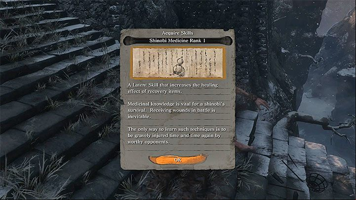 These skills are identical to the Emma Method described above, and, therefore, increase the effectiveness of healing items - How to heal in Sekiro Shadows Die Twice? - FAQ - Sekiro Guide and Walkthrough