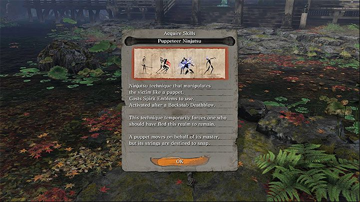 Puppeteer Ninjutsu is another technique that you can use after a Backstab Deathblow - How to perform Backstab Deathblow in Sekiro Shadows Die Twice? - FAQ - Sekiro Guide and Walkthrough