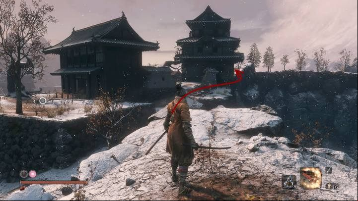 The way to the second bonfire - Ashina Outskirts | Sekiro Shadows Die Twice Walkthrough - Main story - Sekiro Guide and Walkthrough