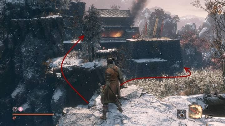 Theres a fortified gate in front of you - Ashina Outskirts | Sekiro Shadows Die Twice Walkthrough - Main story - Sekiro Guide and Walkthrough