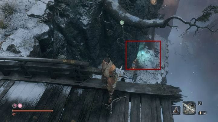 Before the fight, break your way through the square and get to the edge of the bridge - Ashina Outskirts | Sekiro Shadows Die Twice Walkthrough - Main story - Sekiro Guide and Walkthrough