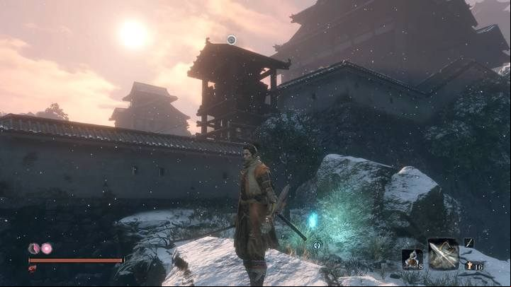 When escape, after ing through the cave, you will see the fortress - Ashina Outskirts | Sekiro Shadows Die Twice Walkthrough - Main story - Sekiro Guide and Walkthrough