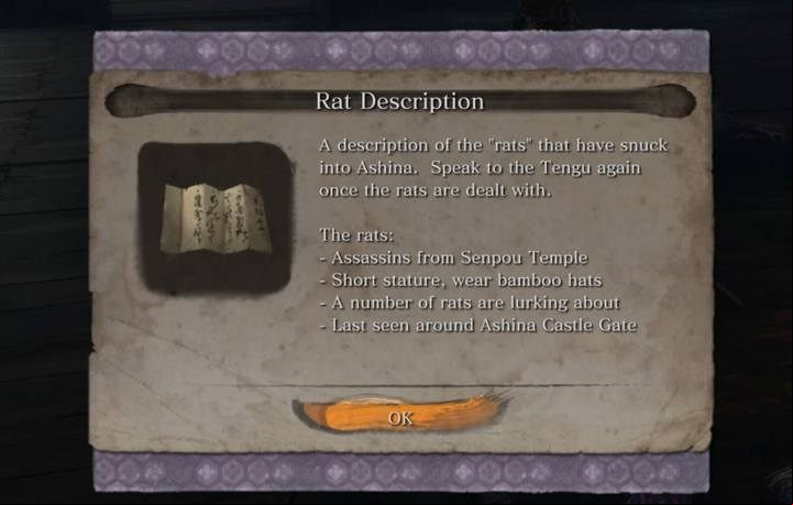 Quest description - Ashina Outskirts | Sekiro Shadows Die Twice Walkthrough - Main story - Sekiro Guide and Walkthrough
