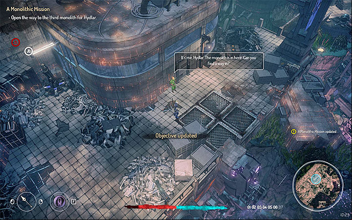 The second monolith is located in the excavation site in the zone 7 - get an Excavation Worker outfit before you go there - Quests in zone 2 (Visa 02) | Walkthrough - Side Quests - Seven The Days Long Gone Game Guide