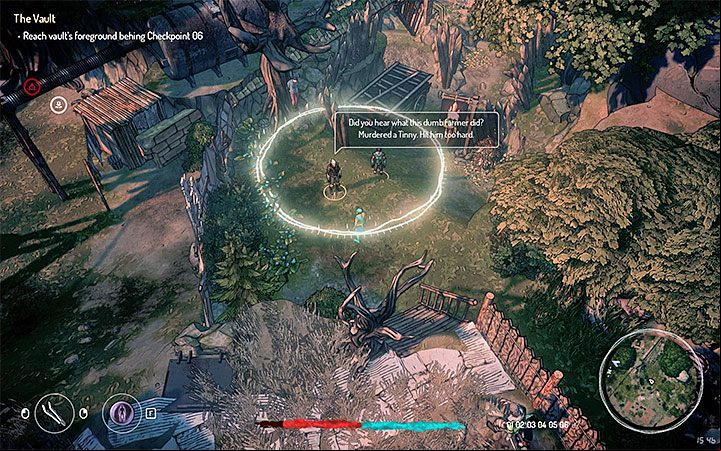 You can find about this quest by reaching the farm north-west of the Lewmer village and overhearing a conversation of the men standing next to the hangman - the above screenshot shows the location - Quests in zone 2 (Visa 02) | Walkthrough - Side Quests - Seven The Days Long Gone Game Guide