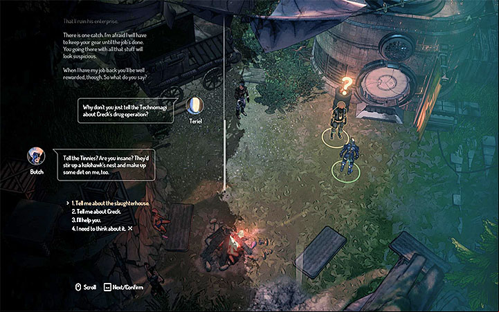 You can talk with Butch only after saving him from the cage in the Mire - Quests in zone 3 (Visa 03) | Walkthrough - Side Quests - Seven The Days Long Gone Game Guide