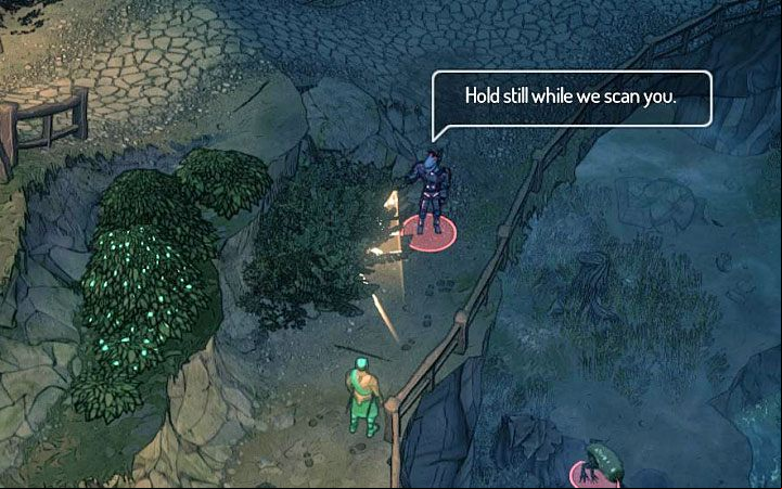 During the exploration of zone 3 of the island, you can be stopped by the technomagi from the visa control (as shown in the above screenshot) - Quests in zone 3 (Visa 03) | Walkthrough - Side Quests - Seven The Days Long Gone Game Guide