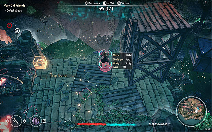 Vaetic is on top of the small ruins (see the picture) - Quests in zone 4 (Visa 04) | Walkthrough - Side Quests - Seven The Days Long Gone Game Guide
