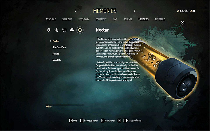 Nectar is a unique substance in Seven: The Days Long Gone, which allows you to use abilities and also upgrade them - Where to find Nectar and what are its uses? - FAQ - Seven The Days Long Gone Game Guide