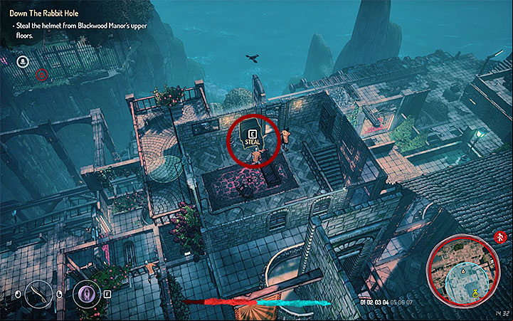 The item, that you have to find for the Consortium, is located on the highest floor of the mansion - Down the Rabbit Hole | Walkthrough | Main quest - Main Quests - Seven The Days Long Gone Game Guide