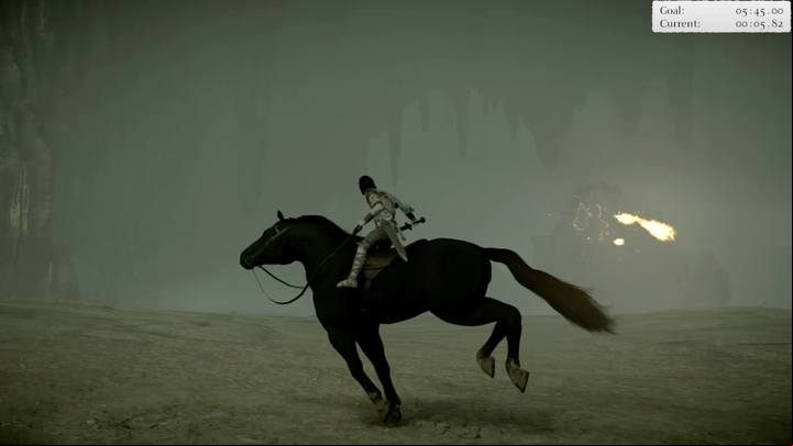 Your opponent fires three fireballs - stay mobile or hide behind the enemy to avoid being hit - Colossus 9 - Basaran | Shadow of the Colossus Walkthrough - Walkthrough - Shadow of the Colossus Game Guide