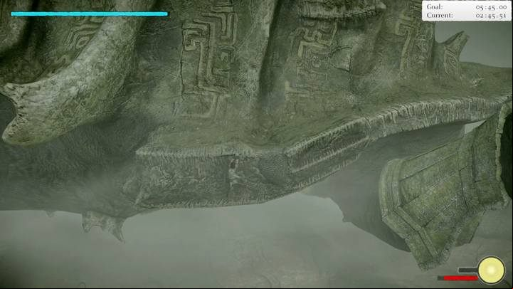 Grab a hold of the carapace until the boss has lifted itself up - Colossus 9 - Basaran | Shadow of the Colossus Walkthrough - Walkthrough - Shadow of the Colossus Game Guide