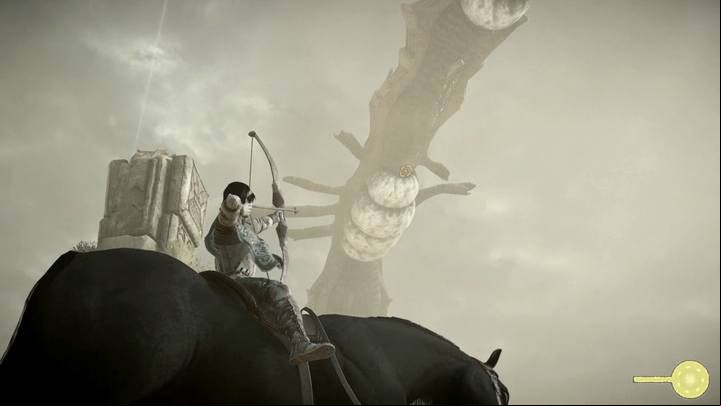 Destroy the white bladders to gain access to the boss - Colossus 13 - Phalanx | Shadow of the Colossus Walkthrough - Walkthrough - Shadow of the Colossus Game Guide