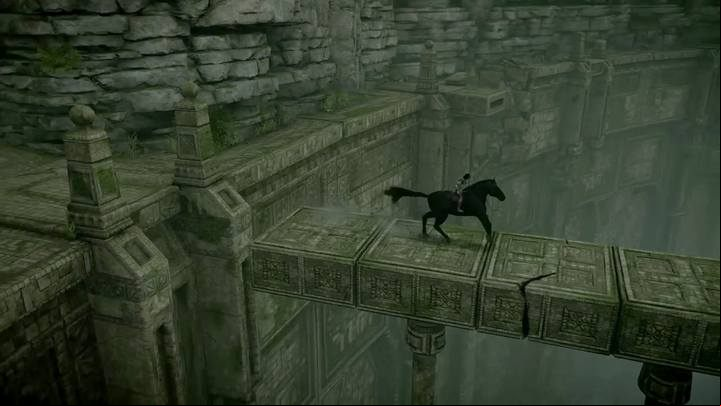 You can use Agro to get past the chasm - Colossus 16 - Malus | Shadow of the Colossus Walkthrough - Walkthrough - Shadow of the Colossus Game Guide