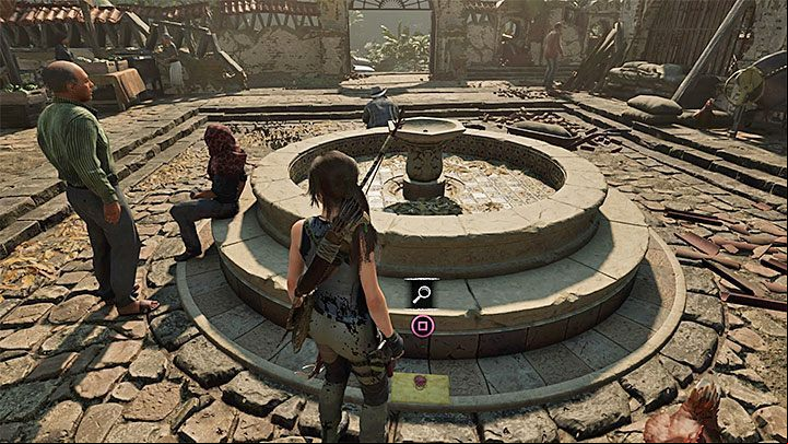 The Spanish Document (1) is lying on the ground right next to the fountain in the center of the town - Documents in Mission of San Juan | Secrets in Shadow of the Tomb Raider - Mission of San Juan - Shadow of the Tomb Raider Game Guide