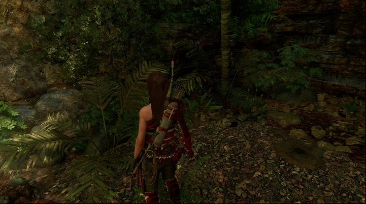 The sixth cache (6) is in the area covered with small stones, west from Wild Jungle campsite - Chests and survivalist cache in The Hidden City | Secrets in SotTR - The Hidden City - Shadow of the Tomb Raider Game Guide