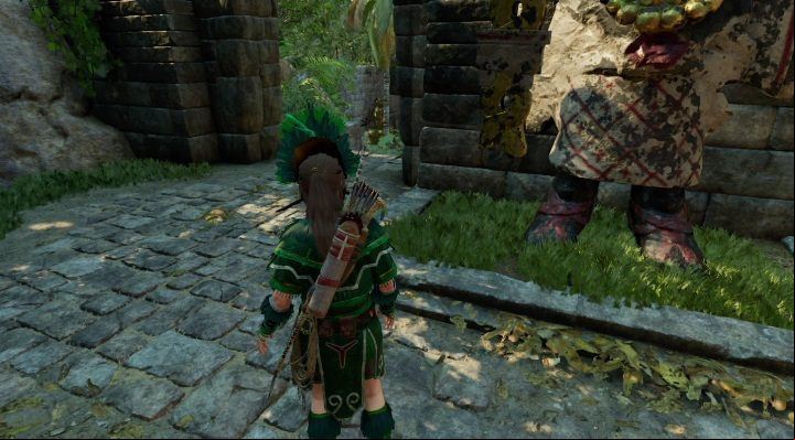 The eight cache (8) is next to the feet of one of the monuments - unlock the monolith first to open it - Chests and survivalist cache in The Hidden City | Secrets in SotTR - The Hidden City - Shadow of the Tomb Raider Game Guide