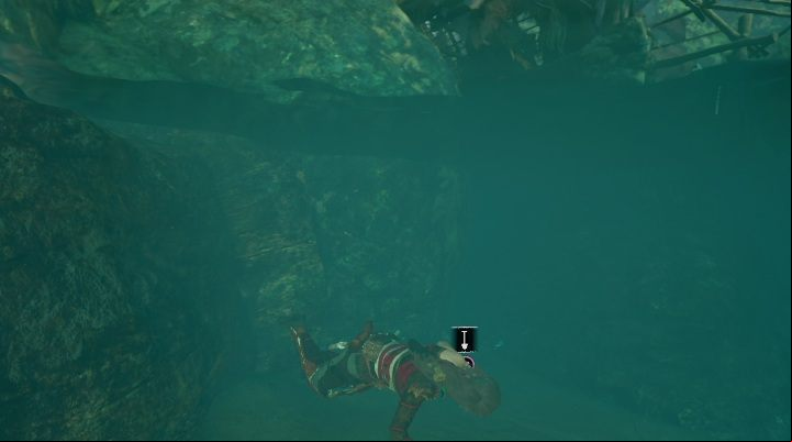 The first cache (1) is under water, east from Village Caves campsite - Chests and survivalist cache in The Hidden City | Secrets in SotTR - The Hidden City - Shadow of the Tomb Raider Game Guide