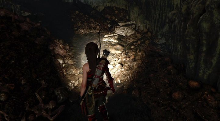 The eighth cache (8) is in the crypt, in the eastern part of the location - Chests and survivalist cache in The Hidden City | Secrets in SotTR - The Hidden City - Shadow of the Tomb Raider Game Guide