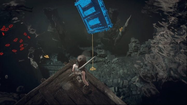 Your first task will be to cut off the ropes from the raft - Challenge Tombs - Mission of San Juan in Shadow of the Tomb Raider - Challenge Tombs - Shadow of the Tomb Raider Game Guide