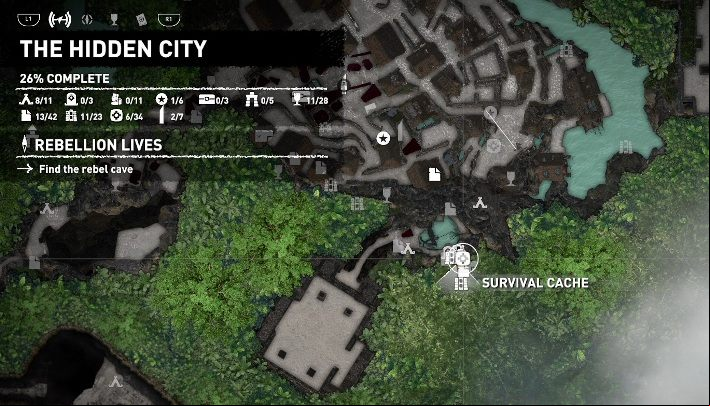 The Temple of the Sun is located near the Village Caves camp site - Challenge Tombs - The Hidden City in Shadow of the Tomb Raider - Challenge Tombs - Shadow of the Tomb Raider Game Guide