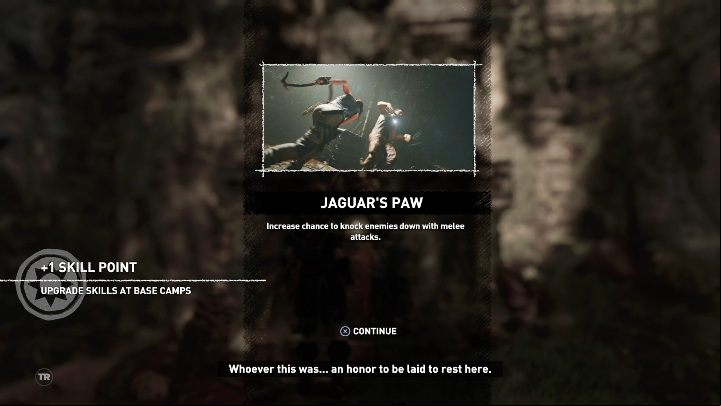 From this challenge tomb you will get the Jaguars Paw skill - Challenge Tombs - The Hidden City in Shadow of the Tomb Raider - Challenge Tombs - Shadow of the Tomb Raider Game Guide