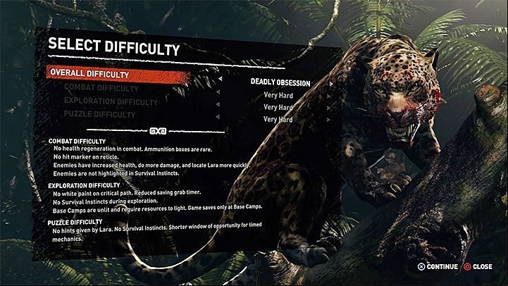 The highest difficulty level is available from the very beginning, but you should not choose it when trying to complete the game for the first time - Deadly Obsession trophy in Shadow of the Tomb Raider - Trophy Guide - Shadow of the Tomb Raider Game Guide